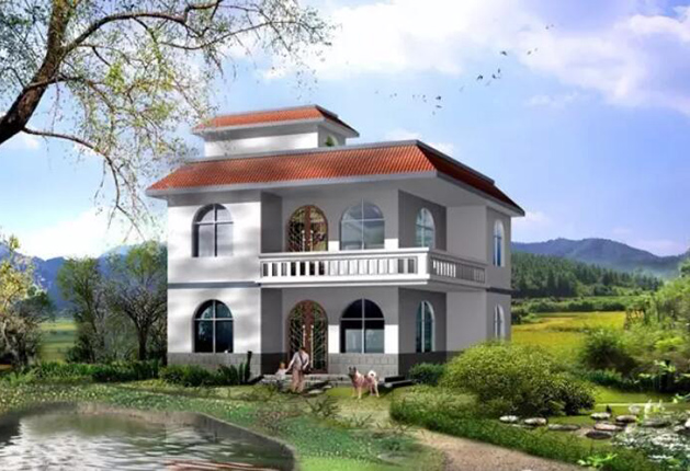 轻钢别墅效果图（七）