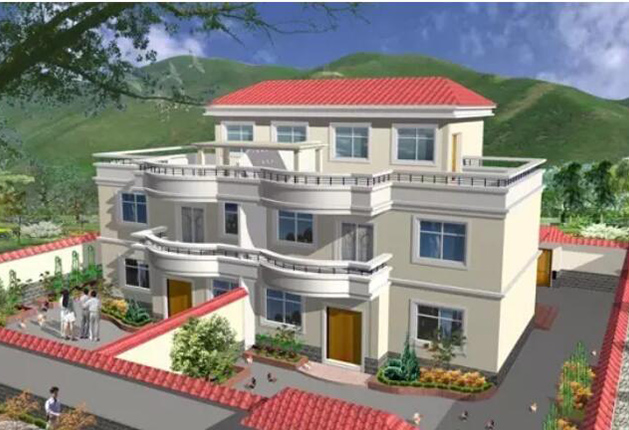 轻钢别墅效果图（五）