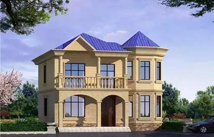 10.5米×10.6米二层乡村小别墅，