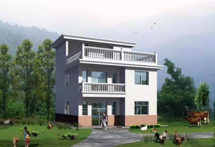 轻钢别墅效果图2