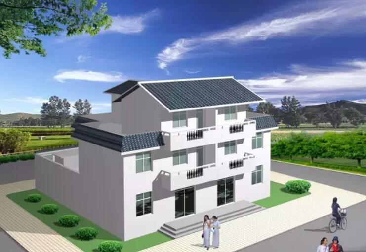 轻钢别墅效果图1