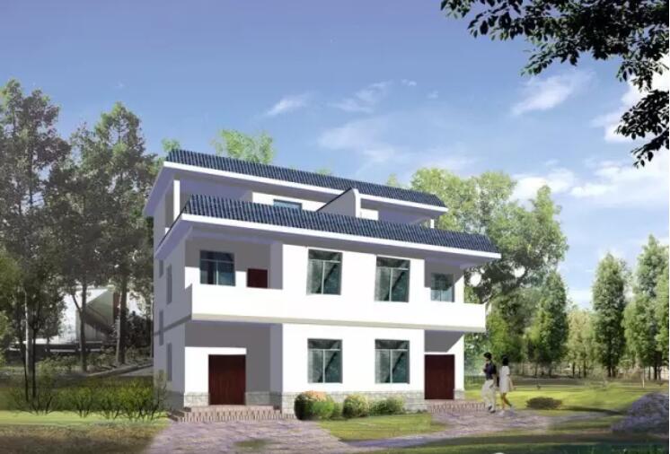 轻钢别墅效果图2