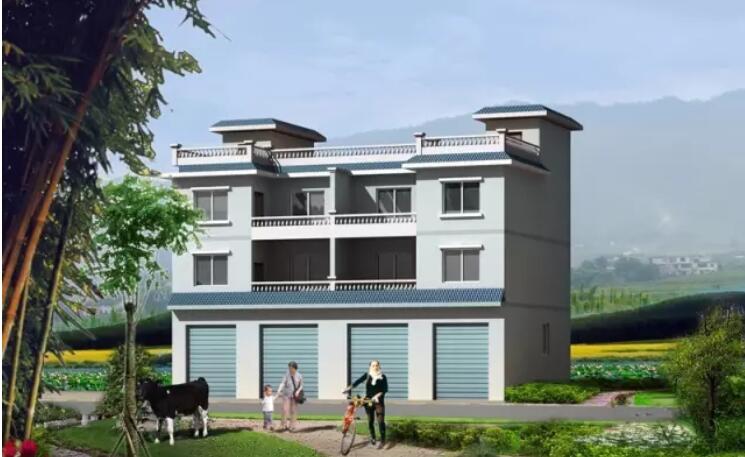 轻钢别墅效果图2