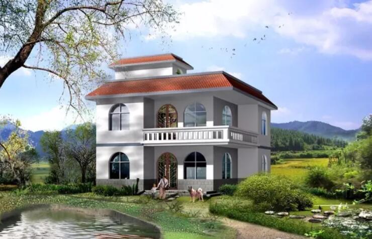 轻钢别墅效果图1