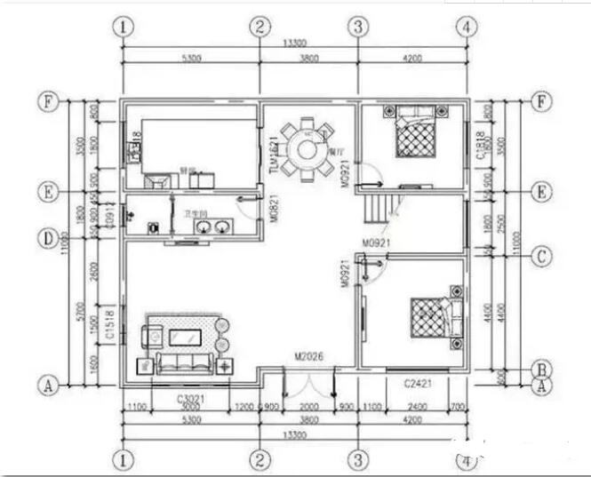 二层轻钢别墅设计方案3