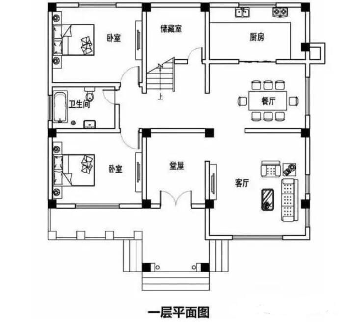 时尚大气的轻钢别墅效果图及平面图2