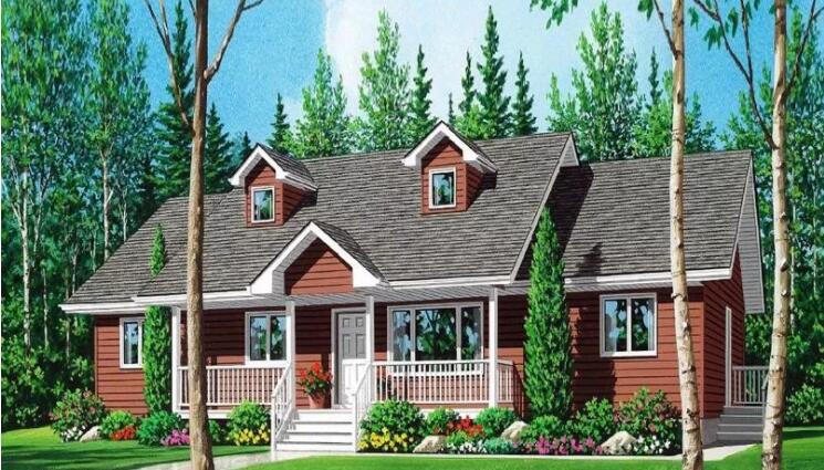 单层轻钢别墅效果图2