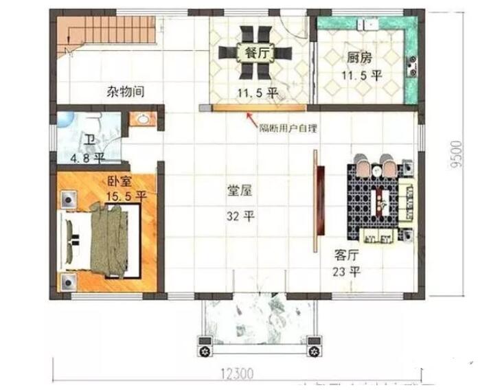 二层轻钢别墅户型设计方案2